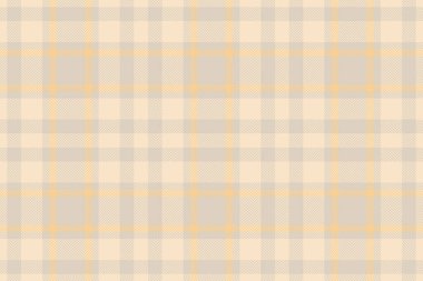 Konfor desenli kumaş vektörü, kusursuz kontrol geçmişi. Geniş ekose kumaş desenli tartan ve kehribar rengi palet.