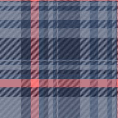 Türk kumaşı kumaşı, erkek gömleği tartan tartı kontrolü. Pastel ve mavi renk paletinde şenlikli ekosesiz desenli vektör.