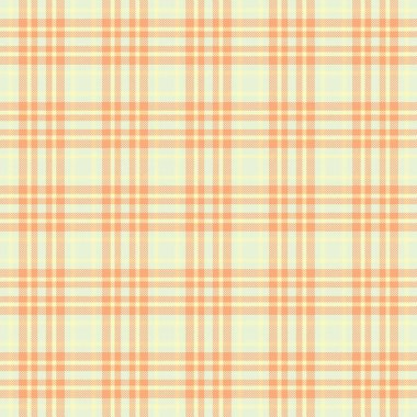 Oturma odası kumaş desenleri pürüzsüz, ekose kumaş kumaşı üretiyor. Festival arkaplan denetimi vektör tartanı açık ve turuncu renk paletinde.