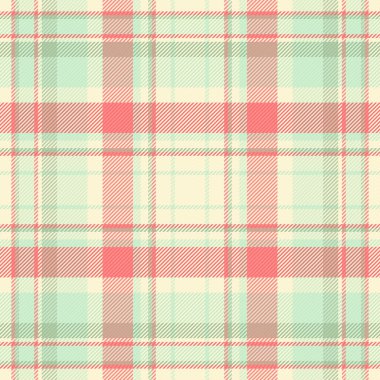 Desenli arka plan tekstilini, klasik kumaş ekose dokusunu kontrol eder. Gün tartan denetim vektörü ışık ve kırmızı renk paletinde pürüzsüz.