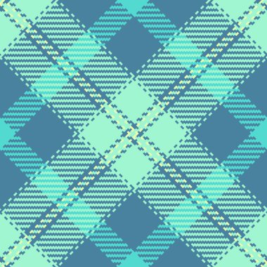 New York ekose kumaş desenli, mevsimsel kumaş dikişsiz vektör. Çatı katı tartan arkaplan kontrolü dokusu cyan ve nane rengi paletinde.