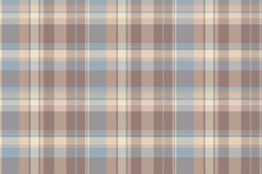Ürün kontrol şablonu vektörü, parmak izi dokusu tartan. Pastel ve açık renk paletinde kusursuz ekose kumaş tasarla.