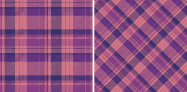 Ekose desenli kusursuz vektör kumaşından yapılmış tekstil arkaplan tartanı. Kadınlar için gece renklerinde moda kıyafetleri..