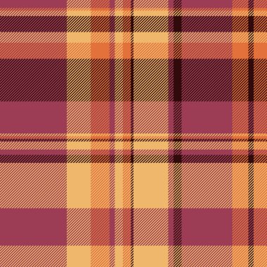 Kilt arka plan kontrolsüz, Kanada tekstil desenli ekose. Şeftali desenli kumaş turuncu ve kırmızı renk paletiyle tartan.