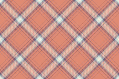 Kadınsı ekoseli, dikdörtgen kumaş desenli arka plan. Kırmızı ve pastel renk paletinde yatay tekstil kontrol vektörü.