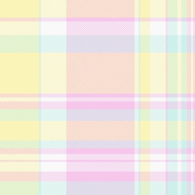 Yaratıcı kontrol dokusu arka planı, tartan vektör tekstili eğrisi. Piksel desensiz ekose kumaş açık ve beyaz renk paletinde.