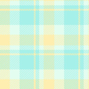 Düzenli model vektör kontrolü, desenli kumaş desenli tartan. Tekstil arka plan ekoseli mavi ve açık renk paletinde pürüzsüz.