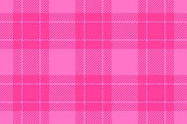 Ağ tartan ekose vektörü, grup kumaş dokusunu kontrol et. Pembe renk paletinde tuhaf, pürüzsüz arka plan tekstili.
