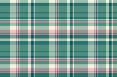 Klanın özgeçmişi temiz, kanepe kumaşı ekose. Pastel ve gök mavisi renk paletinde İspanyol tartan kumaş vektör deseni.