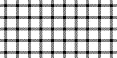 Platform tartan arkaplan deseni, dekoratif kusursuz ekoseli kontrol. Eğri doku vektörü tekstil kumaşı beyaz ve siyah renk paletinde.