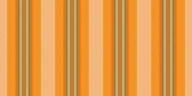 Doğulu tekstil kumaş deseni, el yapımı doku çizgili vektör. Havuç turuncusu ve açık renk paletinde parlak dikey arka plan çizgileri.