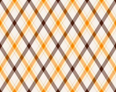 Sıcak turuncu ve kahverengi renklerde canlı çapraz ekoseli desen. Sonbahar tasarımları, tekstil baskıları veya web sitesi geçmişi için mükemmel.