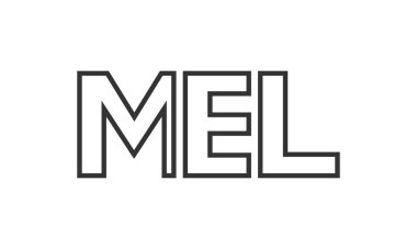 Güçlü ve modern kalın metin ile MEL logo tasarım şablonu. Basit ve minimal tipografi içeren ilk tabanlı vektör logosu. Modayı takip eden şirket kimliği markalar için ideal..