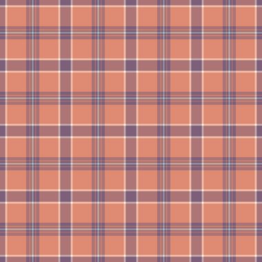Tasarımcı desenli tartan, giysi, tekstil kumaşı. Viktorya dönemi ekosesiz vektör dokusu kırmızı ve pastel renk paletinde.