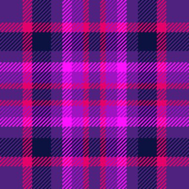 Morun ve pembenin çarpıcı tonlarında eşsiz bir pikselli deseni olan canlı, kalın ekose desenli bir desen. Arkaplan, tekstil veya grafik tasarım projeleri için ideal.