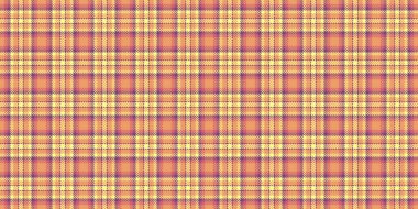 Şehvetli kumaş kontrolü, her gün ekose kumaş. Turuncu ve sarı renk paletinde dişi vektör deseni.