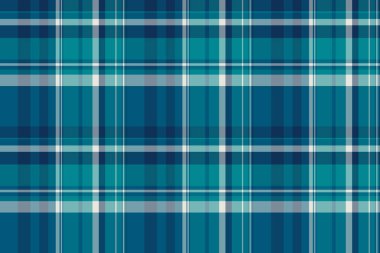 Asillik tartan ekoseli, 2026 vektör desensiz. Oktoberfest kumaş dokusu arka plan tekstil cyan ve gök mavisi renk paleti.