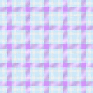 Yumuşak ekose kumaş, 2026 arkaplan dikişsiz vektör. Açık ve beyaz renk paletinde eski tekstil desen denetimi.