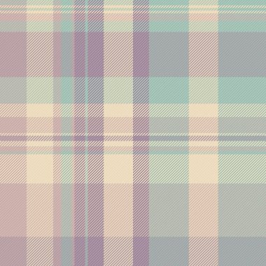 Etkileyici, pürüzsüz desenli tekstil, ekose kumaş. Pastel ve açık renk paletinde ürün kumaşı vektör dokusu arka planı.