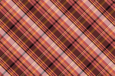 New York ekose vektörü kusursuz, yeni yıl tekstil kontrolü geçmişi. Dikey desen kumaş deseni turuncu ve kırmızı renk paleti ile tartan.