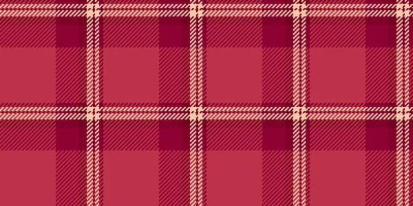 Tekstil ekose kumaş, tekrar eden tartan dikişsiz desen. Kırmızı ve pembe renk paletinde Türk kumaşı dokusu vektör arkaplanı.