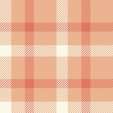 Güzel kumaş desenli ekose, arka plan tekstil kontrolü. Bandana vektörü turuncu ve eski dantel renk paleti ile dikişsiz tartan deseni.