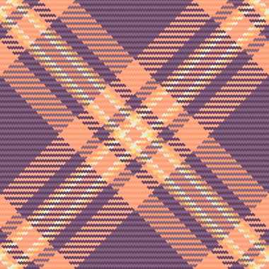 Diğer tartan vektör kumaşı, tebrik kartı desenli ekose kumaş. Arkaplan desenini turuncu ve morumsu renk paletinde kaydet.