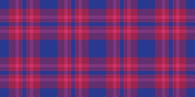 Eski moda tekstil geçmişi, seksi kumaş dokusu. Yağlı bez ekose desenli pembe ve mavi renk paletinde vektör.