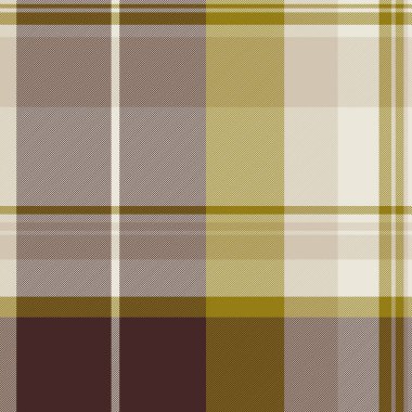 Kahverengi, bej ve zeytin yeşili klasik tartan kumaş deseni. Geleneksel veya klasik yeteneğe sahip arka plan, tekstil veya tasarım elementleri için idealdir.