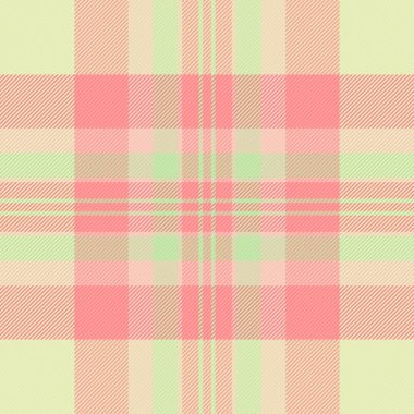 Moda kumaş dokusu, romantik vektör özgeçmiş kontrolü. Doğulu kumaş desenli ekoseli, ışık ve kırmızı renk paletinde kusursuz..