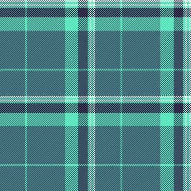 Afrika desensiz ekose desen, çıplak doku kontrolü. Uk vektör kumaş tekstil tartan Cyan ve gök mavisi renk paleti.