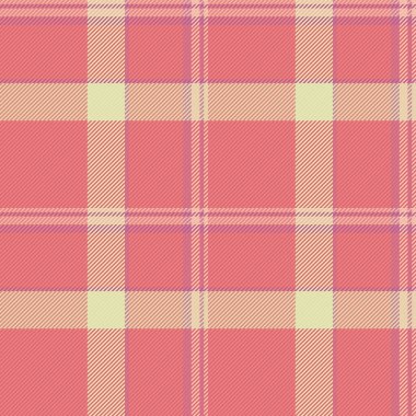 Sıcak tekstil tartan, açık desenli, pürüzsüz arkaplan. En iyi kumaş vektör desenli ekose kırmızı ve açık renk paleti.