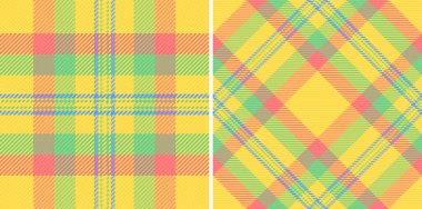 Dikensiz arka plan ekoseli desenli tartan kumaş. Kumaş dokusunu kontrol et. Gökkuşağı renginde. Tebrik kartı tasarımları.