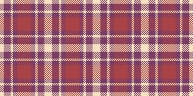 Tee check textile tartan, tekrarlayan doku dikişsiz desen. Pembe ve açık renk paletinde düzenlenebilir arkaplan ekose kumaş vektörü.