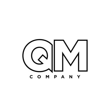 Moda harfi Q ve M, QM logo tasarım şablonu. Şirket kimliği için asgari monogram tabanlı logotype.