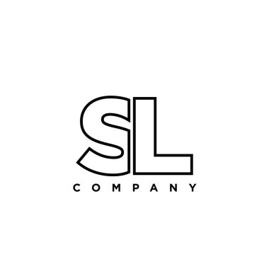 Son moda S ve L harfi, SL logo tasarım şablonu. Şirket kimliği için asgari monogram tabanlı logotype.