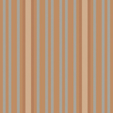 Meraklı, dikey, dikey desen, etek çizgili kumaş. Tipster kumaş arkaplan vektör çizgileri turuncu ve cyan renk paleti.