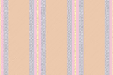 Ketensiz doku vektörü, arka plan tekstil dikey. Çıplak kumaş çizgileri ışık ve turuncu renk paletinde desen çizgisi.