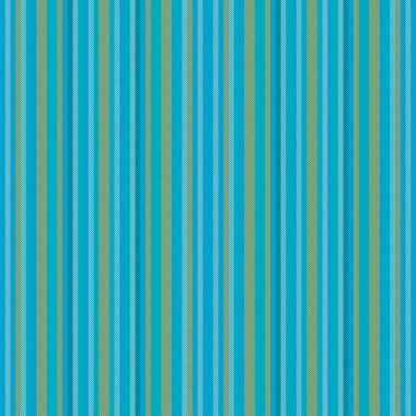 Ciltsiz çizgili desen, sayfa satırları tekstil vektörü. Oda dikey arkaplan kumaşı floresan mavisi ve cyan renk paletinde.