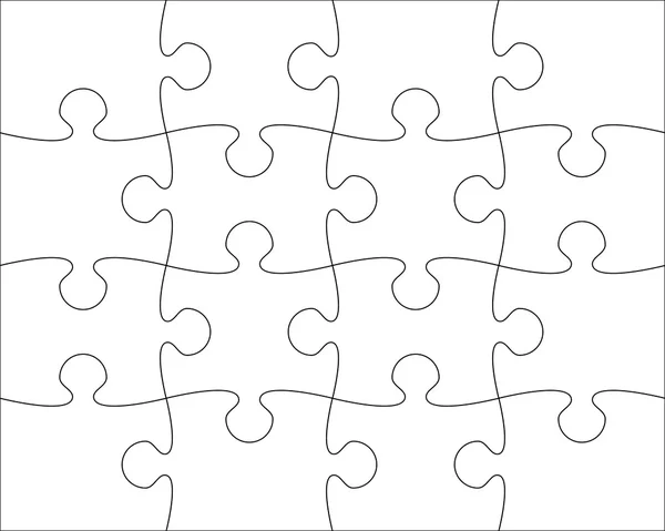 Jigsaw puzzle blank template 3x3 — Stock Vector © binik1 #74146709