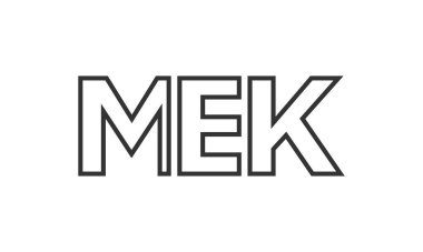 Güçlü ve modern kalın metin ile MEK logo tasarım şablonu. Basit ve minimal tipografi içeren ilk tabanlı vektör logosu. Modayı takip eden şirket kimliği markalar için ideal..