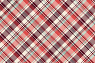 Hint kumaşı kumaşı, klasik tartan vektör deseni. Kırmızı ve pastel renk paletinde 2026 desen kusursuz kontrol arkaplanı.