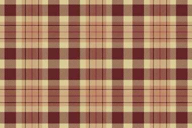 Örgü kumaş desenli, düzenlenebilir tekstil vektör desenli. 20 'li yaşlarda arka plan tartanı kırmızı ve sarı renk paletinde kontrol et.