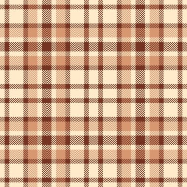 1960 'ların kusursuz vektör dokusu, çeşitlilik kontrol dokusu. Folklor tartan arka plan ekose tekstil beyaz badem ve kırmızı renk paleti.