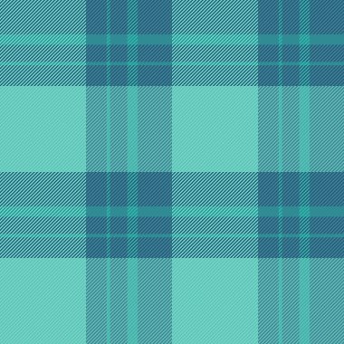 Ekose vektör, üst model tekstil kumaş. Deri rengi ve cyan renk paletinde reklam tartan dokusu pürüzsüz arkaplan.