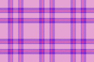 Rug tartan deseni, jpg vektör geçmişi kontrolü. Giysi dokusu ekose kumaş pembe ve açık renk paleti.