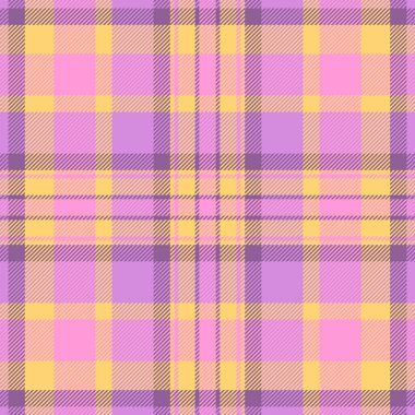 Pastel pembeli, eflatun ve soluk sarı tonlu eğlenceli bir kumaş deseni. Tekstil, arka plan ya da tasarım elementleri için ideal. Sıcak ve sofistike bir dokunuş sunuyor..