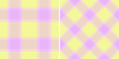 Tekstil arkaplan ekoseli kumaş deseni ve doku kontrolü vektörü tartan. Okul üniforması trendleri için açık renkli ayarlar.