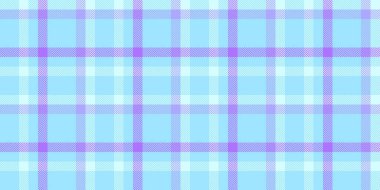 Doğum günü kartı vektör kontrolü ekose, performans tekstil kumaş deseni. Cyan ve açık renk paletinde kitap dokusu kusursuz arkaplan tartanı.
