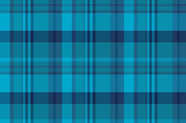 Doğum günü kartı ekoseli kumaş, pejmürde kumaş taşıyıcı tartan. Cyan ve mavi renk paletinde uzun kumaş arka plan tekstili.